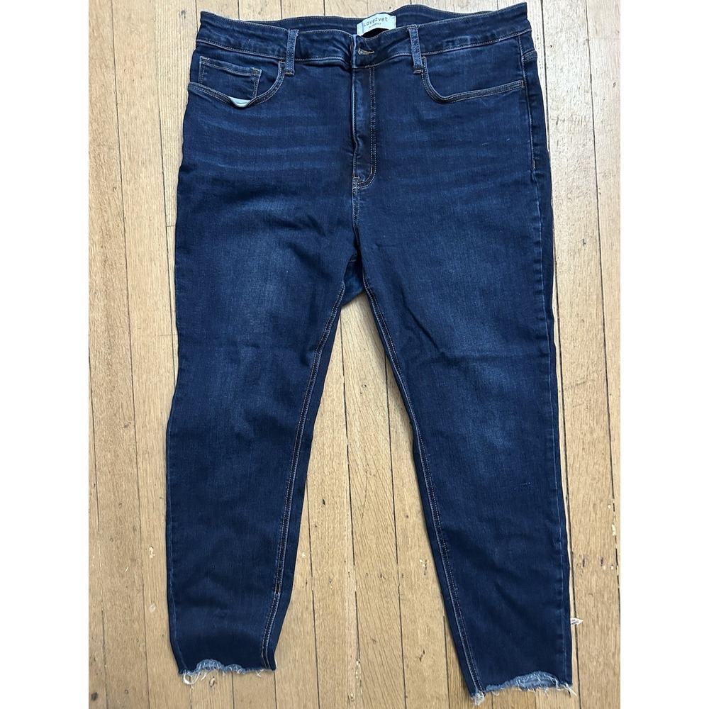 Lovervet by Vervet Wom 20W Rise Skinny Denim Blue Jeans Dark Wash LV-1208-P